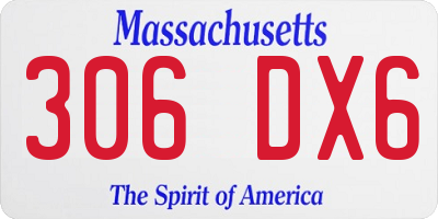 MA license plate 306DX6