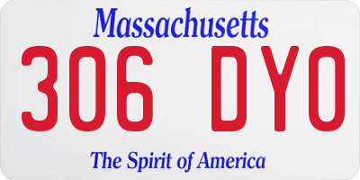 MA license plate 306DY0