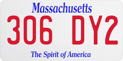 MA license plate 306DY2