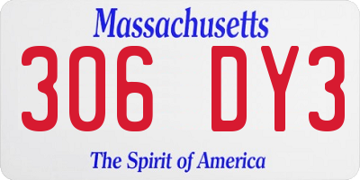 MA license plate 306DY3