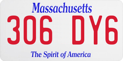 MA license plate 306DY6