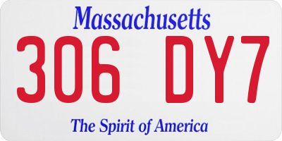 MA license plate 306DY7