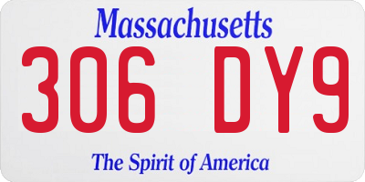 MA license plate 306DY9