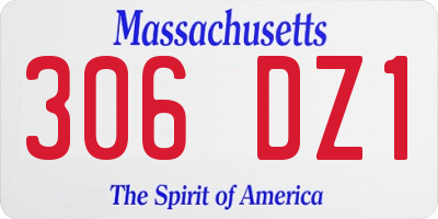 MA license plate 306DZ1