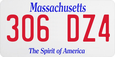 MA license plate 306DZ4