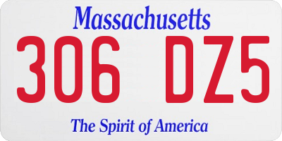MA license plate 306DZ5