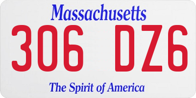 MA license plate 306DZ6