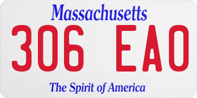 MA license plate 306EA0