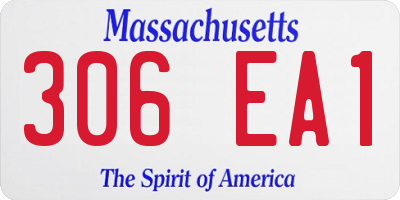 MA license plate 306EA1