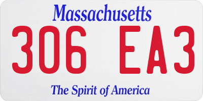 MA license plate 306EA3
