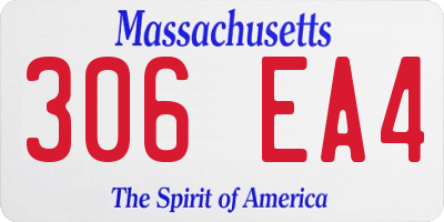MA license plate 306EA4