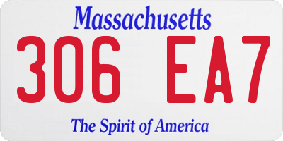 MA license plate 306EA7