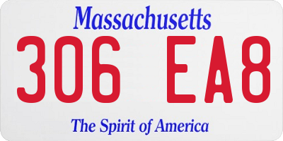 MA license plate 306EA8