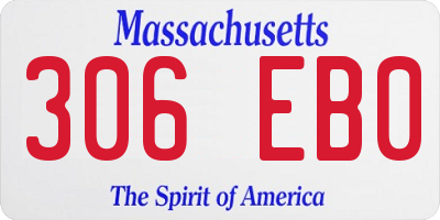 MA license plate 306EB0