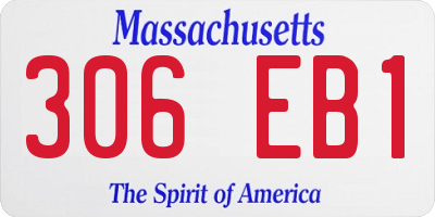 MA license plate 306EB1