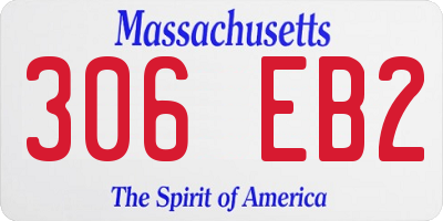 MA license plate 306EB2