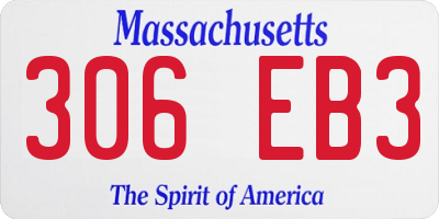 MA license plate 306EB3