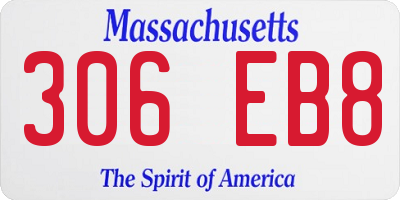 MA license plate 306EB8