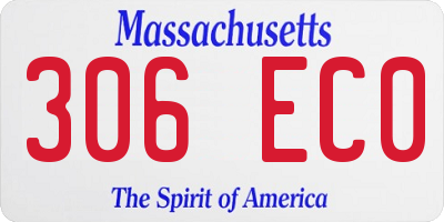 MA license plate 306EC0