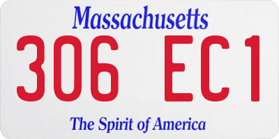 MA license plate 306EC1