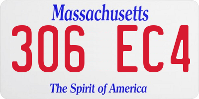 MA license plate 306EC4