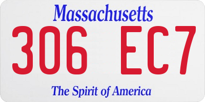 MA license plate 306EC7