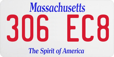 MA license plate 306EC8