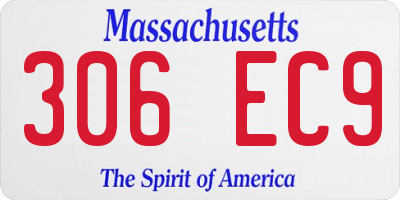 MA license plate 306EC9