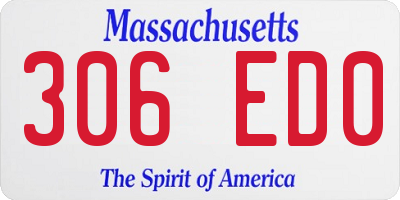 MA license plate 306ED0