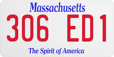 MA license plate 306ED1