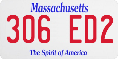 MA license plate 306ED2