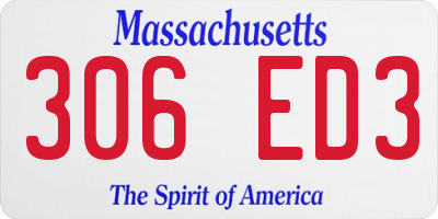 MA license plate 306ED3