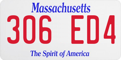 MA license plate 306ED4
