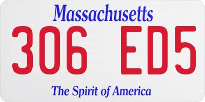 MA license plate 306ED5