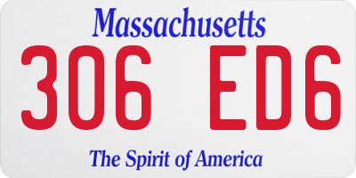MA license plate 306ED6