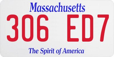 MA license plate 306ED7