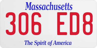 MA license plate 306ED8