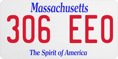 MA license plate 306EE0