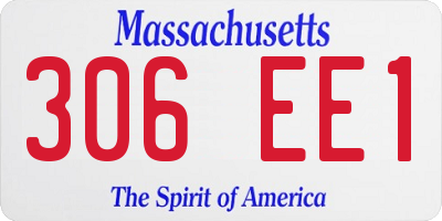 MA license plate 306EE1
