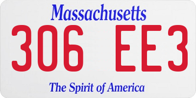 MA license plate 306EE3