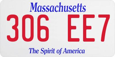 MA license plate 306EE7