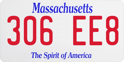 MA license plate 306EE8
