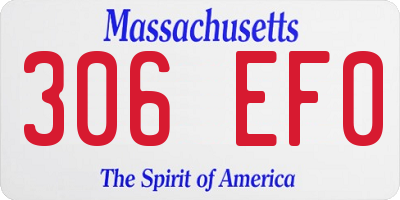 MA license plate 306EF0