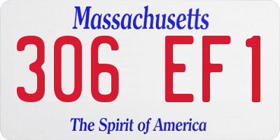 MA license plate 306EF1