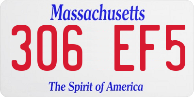 MA license plate 306EF5