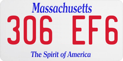 MA license plate 306EF6
