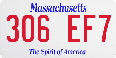 MA license plate 306EF7
