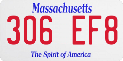 MA license plate 306EF8