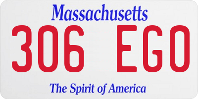 MA license plate 306EG0