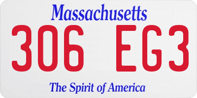 MA license plate 306EG3